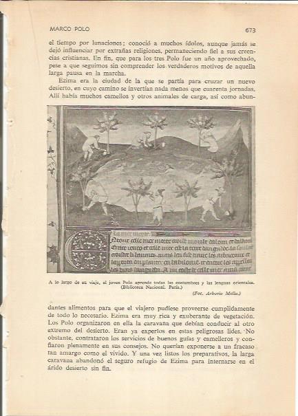 LAMINA 24316: Marco Polo aprendiendo las costumbres