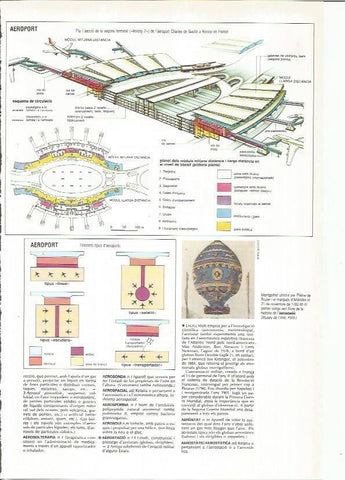 LAMINA 24534: Plano y seccion de la termina Roissy 2 de Paris