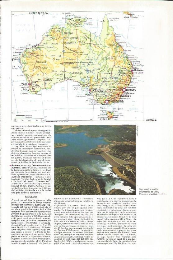 LAMINA 24604: Mapa de Australia