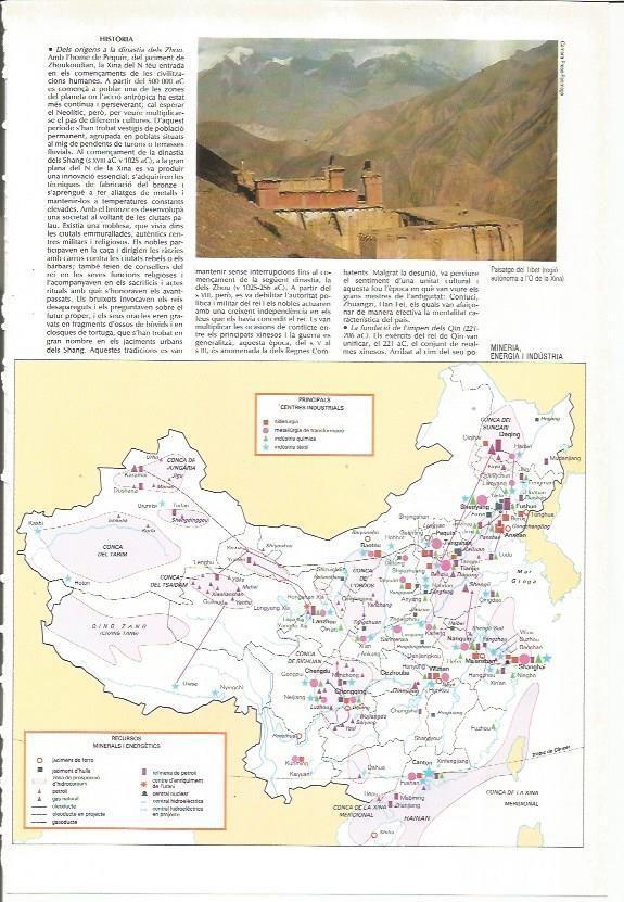 LAMINA 24447: Mapa de minerua y energia de Tibet