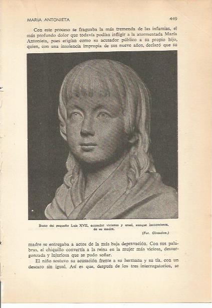 LAMINA 24251: Busto de Luis XVII