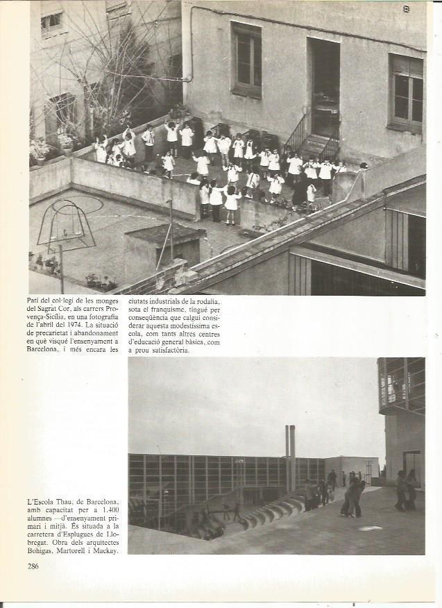 LAMINA 24013: Patio del Colegio Sagrado Corazon de Barcelona. 1974