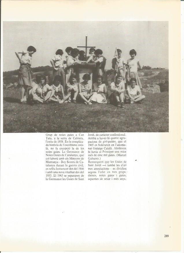 LAMINA 24015: Chicas guia en Can Tuta, Cabrera. 1958