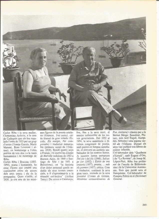 LAMINA 24017: Carles Riba y Clementina Arderiu en Cadaques. 1953