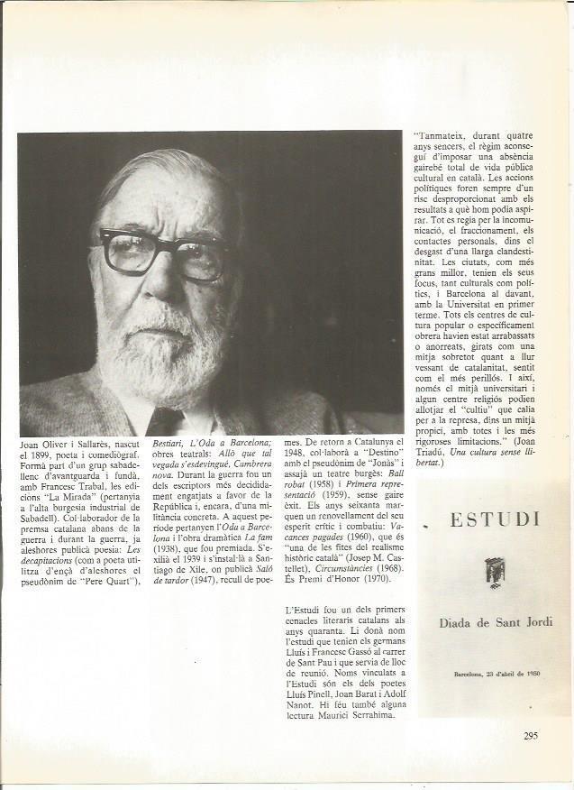 LAMINA 24018: Joan Oliver i Sallares