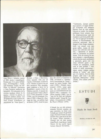 LAMINA 24018: Joan Oliver i Sallares