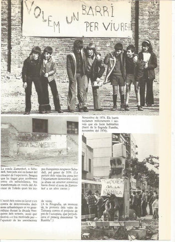 LAMINA 23978: Acciones vecinales en Barcelona de 1974
