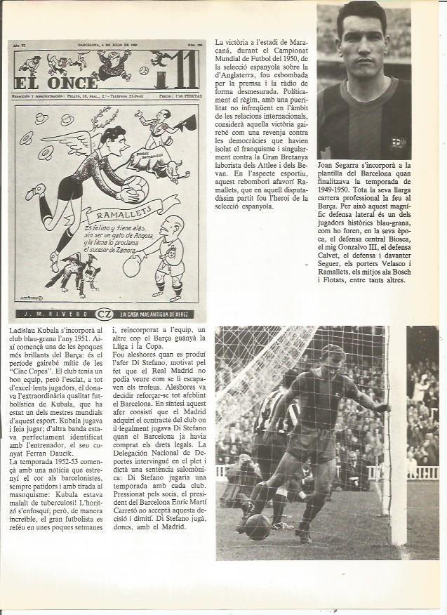 LAMINA 23985: Joan Segarra en la temporada 1949-50