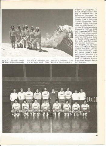 LAMINA 23992: El BM Granollers en 1974-75