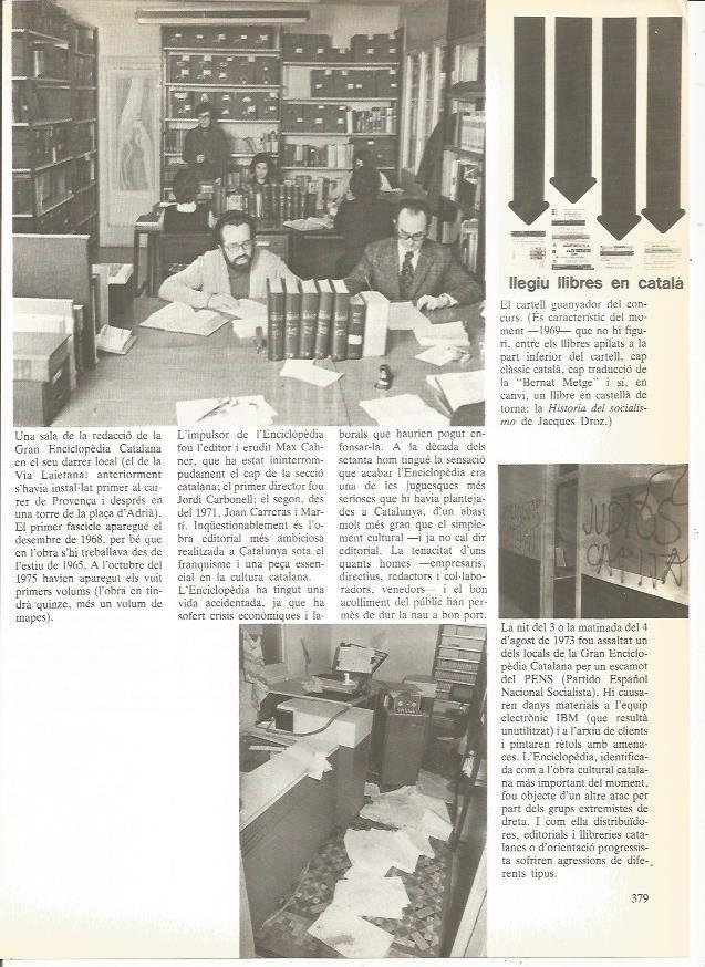 LAMINA 24059: Sala de redaccion de Gran Enciclopedia Catalana