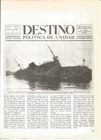 LAMINA 24060: Mitad superior del numero 122 de Destino