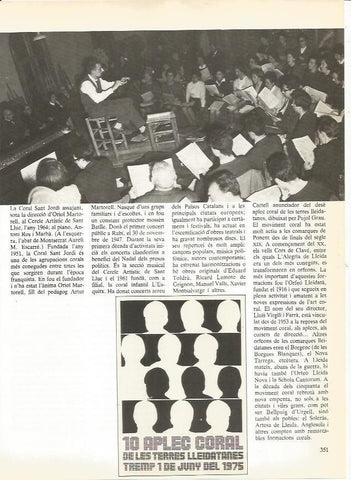LAMINA 24045: Coral Sant Jordi en el Cercle Artistic de Sant Lluc. 1964
