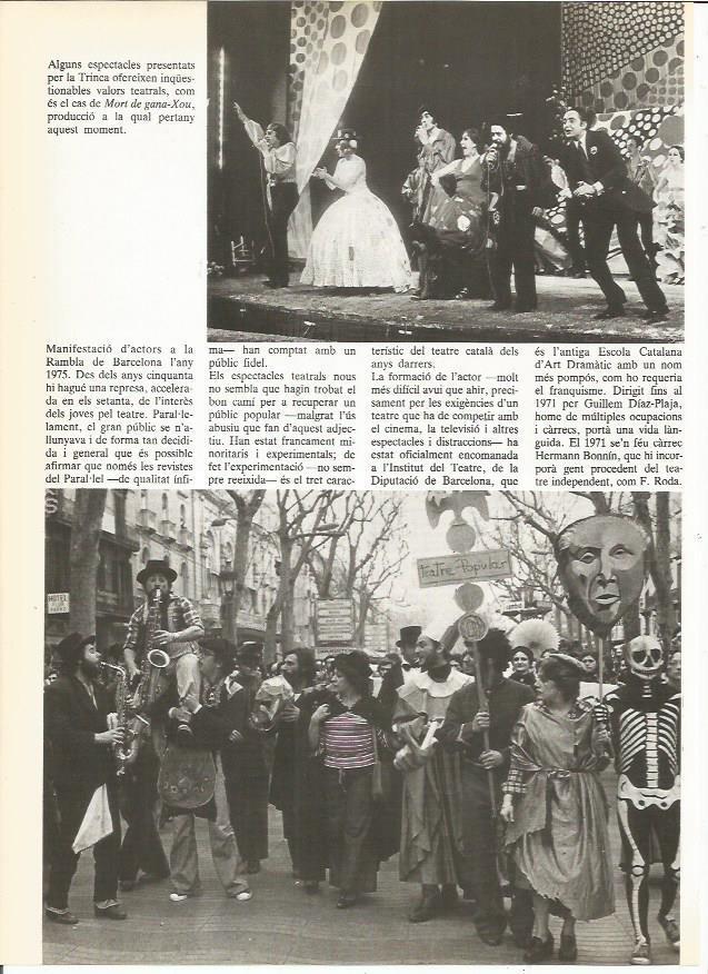 LAMINA 24030: Manifestacion de actores en Barcelona en 1975