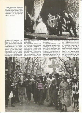LAMINA 24030: Manifestacion de actores en Barcelona en 1975