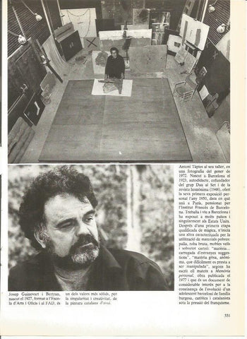LAMINA 24035: Antoni Tapies en su taller. 1972