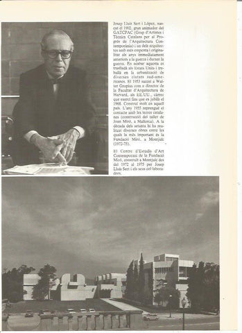 LAMINA 24040: Fundacio Miro de Barcelona y Josep M Sert