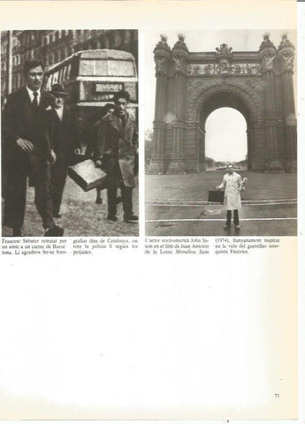 LAMINA 23910: Francesc Sabater en Barcelona y el actor John Saxon