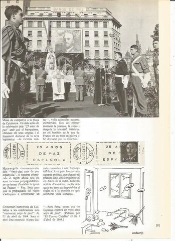 LAMINA 23925: Misa de campaña en la plaza Catalunya de Barcelona. 