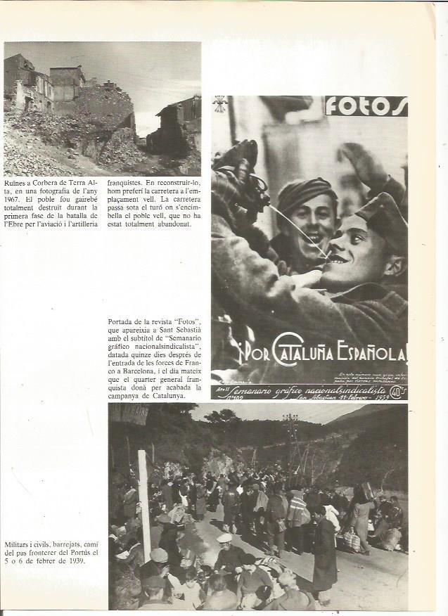 LAMINA 23888: Ruinas de Corbera de Terra Alta y militares en Portus en febrero 1939