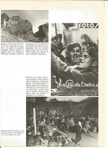 LAMINA 23888: Ruinas de Corbera de Terra Alta y militares en Portus en febrero 1939