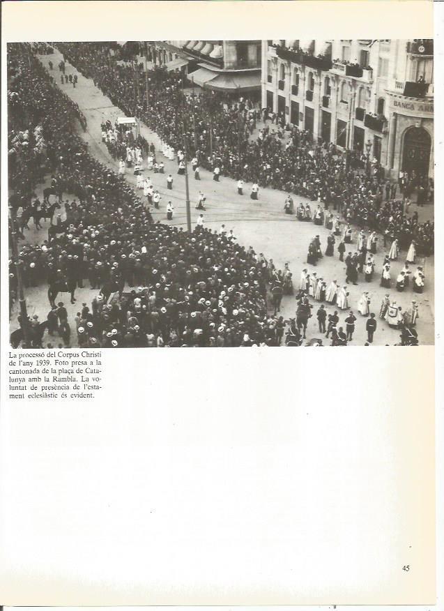 LAMINA 23898: Procesion de Corpus Christi en Barcelona en 1939