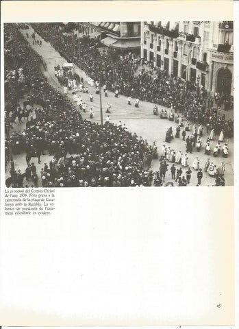 LAMINA 23898: Procesion de Corpus Christi en Barcelona en 1939