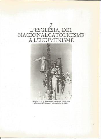 LAMINA 23936: Instalacion del Sagrado Corazon en el Tibidabo de Barcelona. 1961