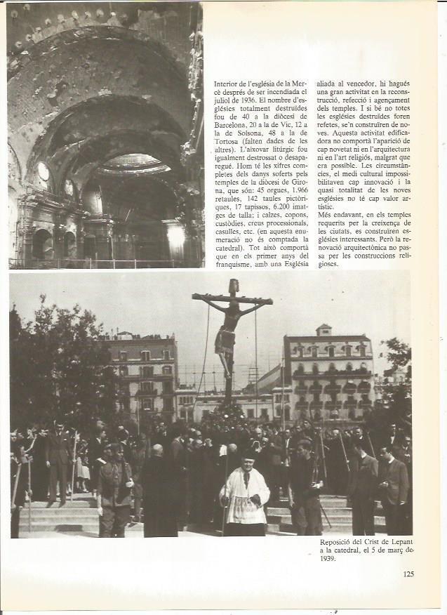 LAMINA 23937: Interior de la iglesia de la Merce de Barcelona en julio de 1936