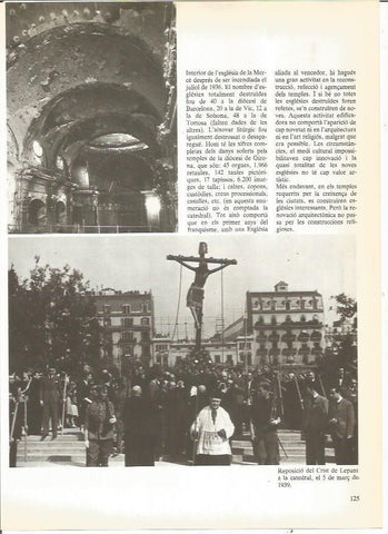 LAMINA 23937: Interior de la iglesia de la Merce de Barcelona en julio de 1936