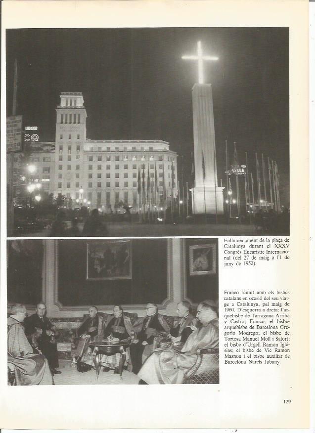 LAMINA 23939: Plaza de Catalunya de Barcelona en 1952
