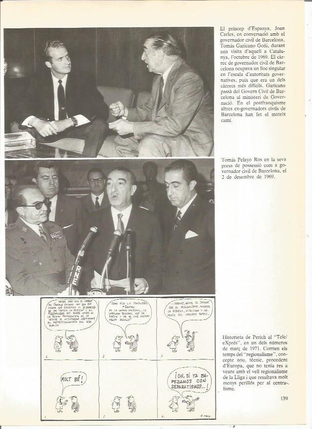 LAMINA 23944: el principe Juan Carlos y Tomas Garcirano Goñi en Barceloan. 1969