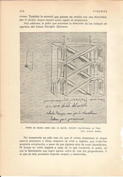 LAMINA 24186: Escalera doble, por Leonardo da Vinci