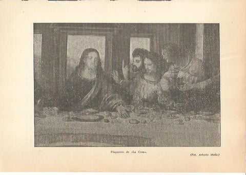 LAMINA 24189: Detalle de La ultima cena, de Da Vinci