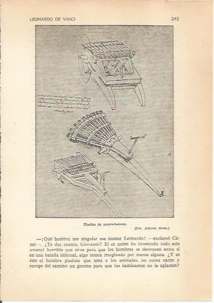 LAMINA 24196: Diseños de ametralladoras, por Leonardo da Vinci