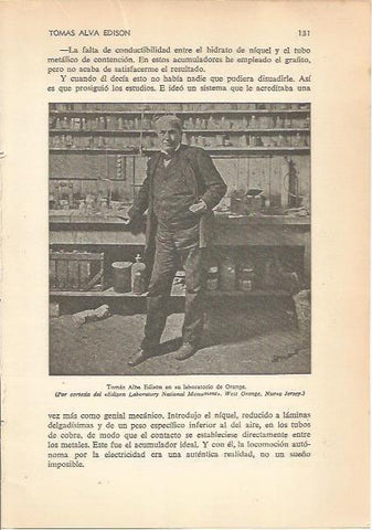 LAMINA 24161: Edison en su laboratorio de Orange