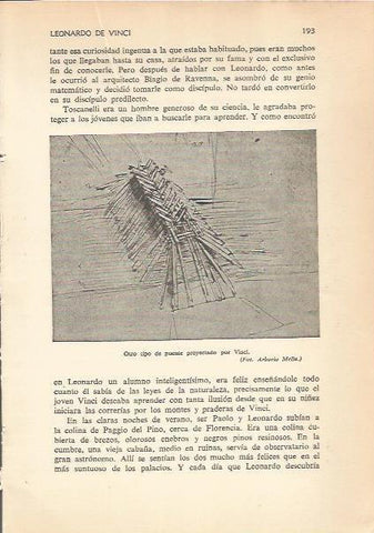 LAMINA 24181: Tipo de puente, por Leonardo da Vinci