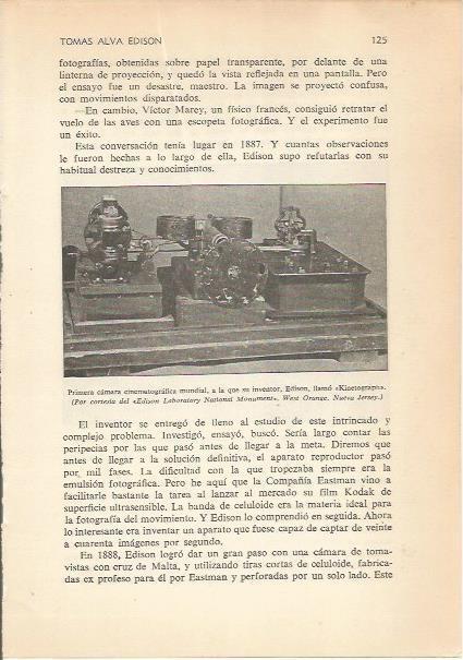 LAMINA 24160: Primera camara de cine inventada por Edison