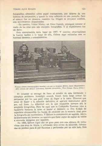 LAMINA 24160: Primera camara de cine inventada por Edison