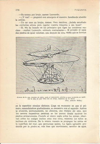 LAMINA 24204: Avance de helicoptero, por Leonardo da Vinci