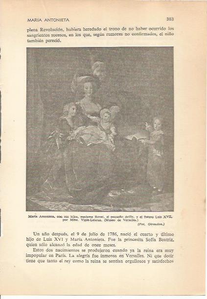 LAMINA 24231: Maria Antonieta con sus hijoos