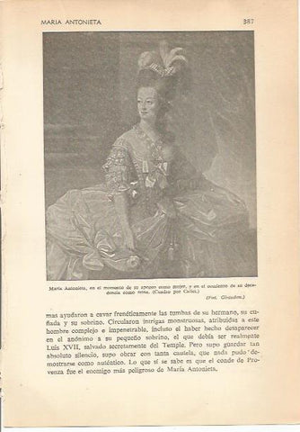 LAMINA 24232: Maria Antonieta, por Callet