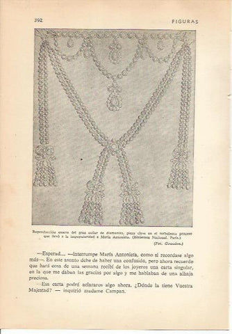 LAMINA 24234: Reproduccion del collar de diamantes de Maria Antonieta