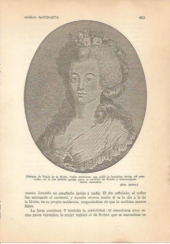 LAMINA 24236: Condesa de Valois de la Motte
