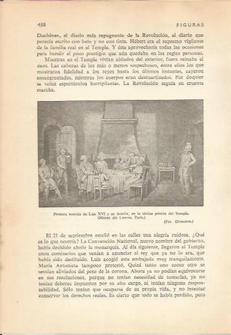 LAMINA 24246: La familia real en la prision del Temple de Paris
