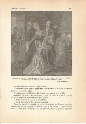 LAMINA 24248: Luis XVI se despide de la familia 