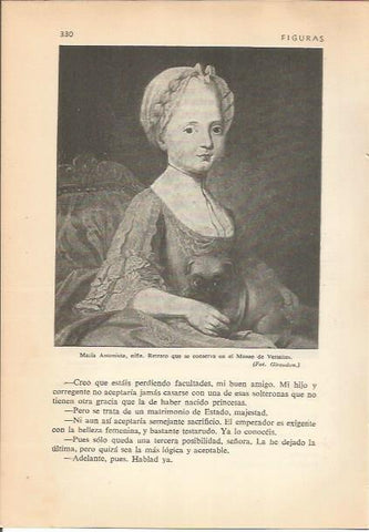 LAMINA 24217: Retrato de Maria Antonieta