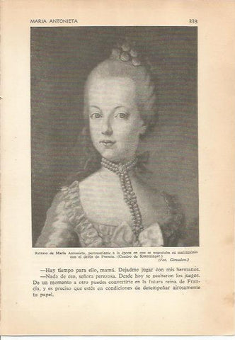 LAMINA 24218: Maria Antonieta, por Krantzinger