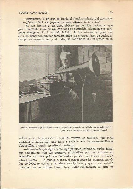 LAMINA 24159: Edison con su fonografo