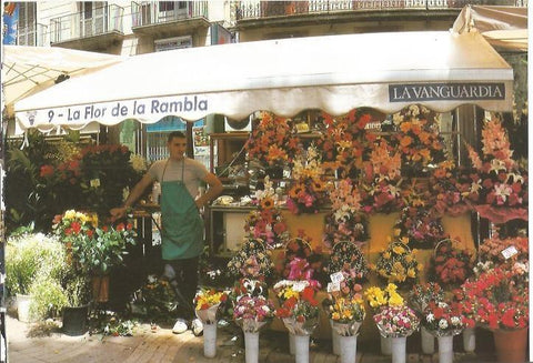LAMINA 24088: Quiosco de flores en Las Ramblas de Barcelona