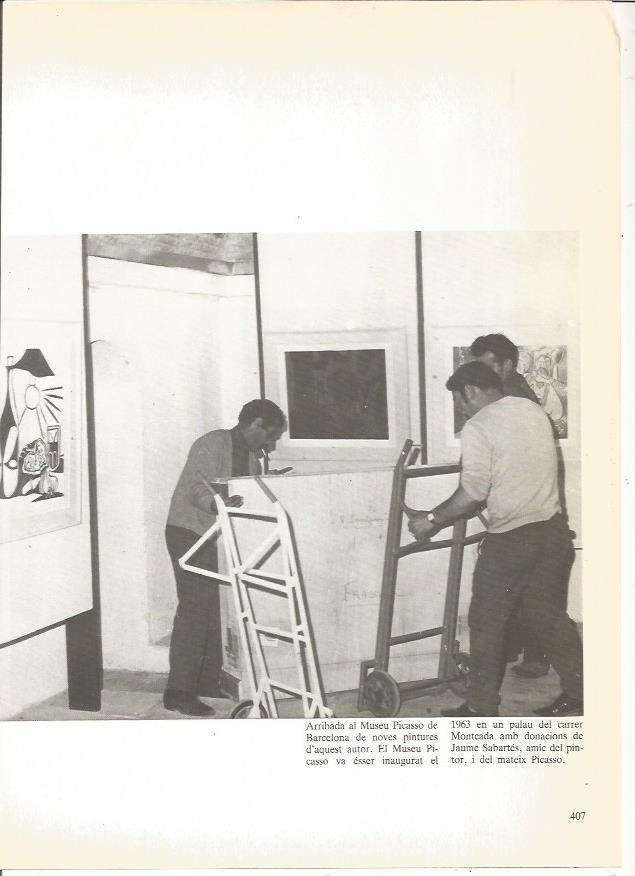 LAMINA 24073: Llegada de pinturas al Museo Picasso de Barcelona